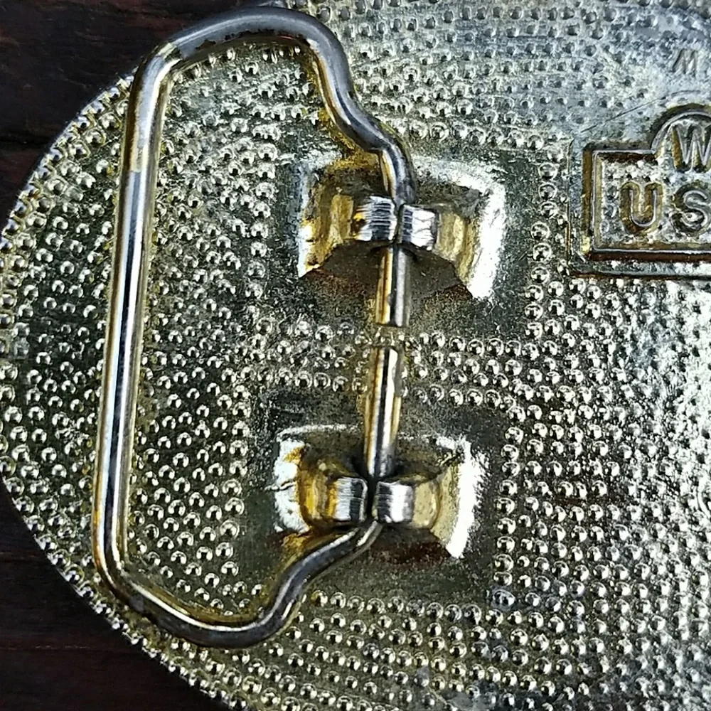 Vintage Floral Belt Buckle - MADE IN USA